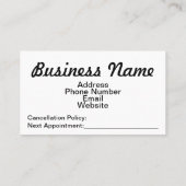 編集可能なBrow Artistテンプレート名刺 名刺 (裏面)