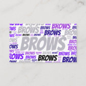 編集可能なBrow Artistテンプレート名刺 名刺 (正面)