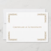 編集可能なCertificate of Authenticityテンプレート 招待状 (裏面)