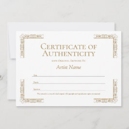 編集可能なCertificate of Authenticityテンプレート 招待状