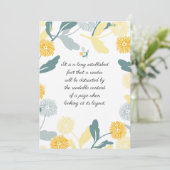 編集可能なDandelionフローラアートサンキューカード サンキューカード (スタンド正面)