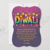 編集可能なDiwaliカードとメッセージ。 (裏面)