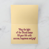 編集可能なDiwaliランプのグリーティングカード カード (内部)