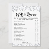 編集可能なEverまたはNeverブライダルシャワーゲームカード 招待状 (正面)