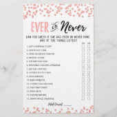 編集可能なEverまたはNeverブライダルシャワー (正面)