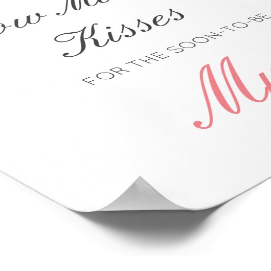 編集可能なGuess How Manyキス Soon Mrs. サイン (角)