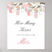 編集可能なGuess How Manyキス Soon Mrs. サイン (正面)