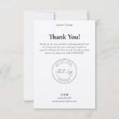 編集可能なKraftの絵を描アートワーク気にカードの挿入 サンキューカード (裏面)