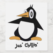 編集可能なPerciusペンギンワインラベル ワインラベル (シングルラベル)