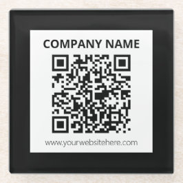編集可能なQRコードとカスタマイズシンプル可能なデザイン ガラスコースター