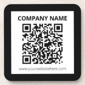 編集可能なQRコードとカスタマイズシンプル可能なデザイン コースター (正面)