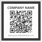 編集可能なQRコードとカスタマイズシンプル可能なデザイン シール (正面)