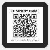 編集可能なQRコードとカスタマイズシンプル可能なデザイン スクエアシール (正面)
