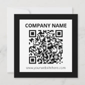 編集可能なQRコードとカスタマイズシンプル可能なデザイン ノートカード (正面)