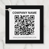 編集可能なQRコードとカスタマイズシンプル可能なデザイン フェイバータグ (正面)