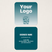 編集可能なQRコードとグラデーション付きロゴグラデーション (正面&裏面)