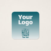 編集可能なQRコードとグラデーション付きロゴグラデーション (正面)