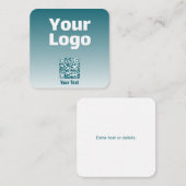 編集可能なQRコードとグラデーション付きロゴグラデーション エンクロージャーカード (正面/裏面)