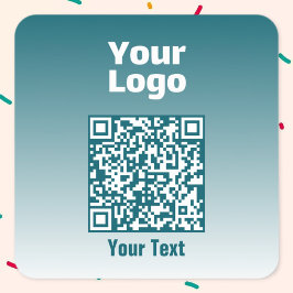 編集可能なQRコードとグラデーション付きロゴグラデーション スクエアシール