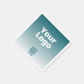 編集可能なQRコードとグラデーション付きロゴグラデーション スタンダードカクテルナプキン (角)