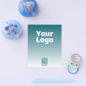 編集可能なQRコードとグラデーション付きロゴグラデーション チラシ (シングル)