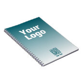 編集可能なQRコードとグラデーション付きロゴグラデーション ノートブック (右側)