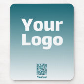 編集可能なQRコードとグラデーション付きロゴグラデーション マウスパッド (正面)