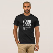 編集可能なQRコードとテキスト付きのロゴ Tシャツ (正面フル)