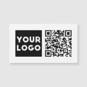 編集可能なQRコードとビジネスロゴまたはイメージ (正面)