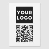編集可能なQRコードとビジネスロゴまたはイメージ (正面)