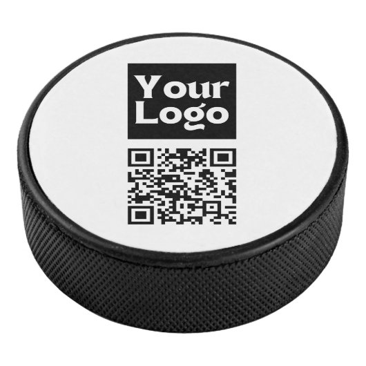 編集可能なQRコードとビジネスロゴまたはイメージ アイスホッケーパック (3/4)