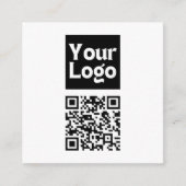 編集可能なQRコードとビジネスロゴまたはイメージ エンクロージャーカード (正面)