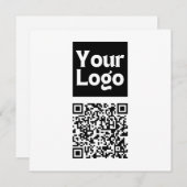 編集可能なQRコードとビジネスロゴまたはイメージ サンキューカード (正面/裏面)