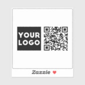 編集可能なQRコードとビジネスロゴまたはイメージ シール (シート)