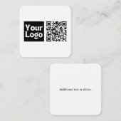 編集可能なQRコードとビジネスロゴまたはイメージ ノートカード (正面/裏面)
