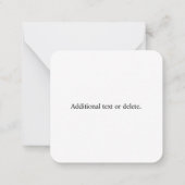 編集可能なQRコードとビジネスロゴまたはイメージ ノートカード (裏面)