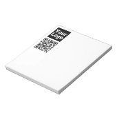 編集可能なQRコードとビジネスロゴまたはイメージ ノートパッド (回転)