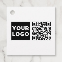 編集可能なQRコードとビジネスロゴまたはイメージ フェイバータグ