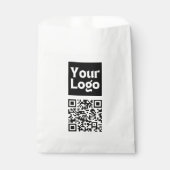 編集可能なQRコードとビジネスロゴまたはイメージ フェイバーバッグ (正面)