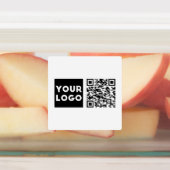 編集可能なQRコードとビジネスロゴまたはイメージ ラベル (貼付)
