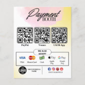 編集可能なQRコード支払いサイン - テンプレート チラシ (正面)