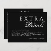 編集可能なQRコード 両面 詳細 ウェディング エンクロージャーカード (正面/裏面)