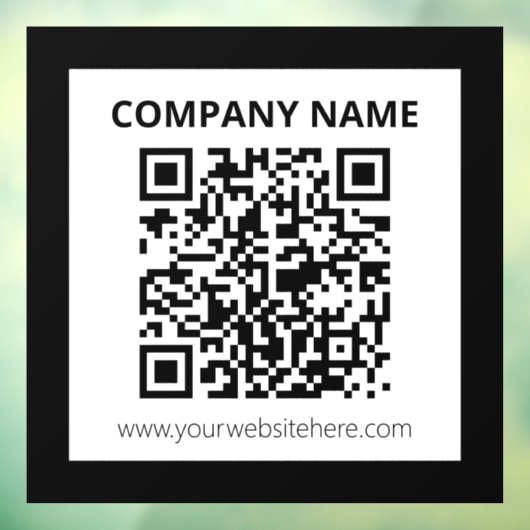 編集可能なQRコード & 簡単カスタマイズデザイン ウィンドウサイン (シート3)