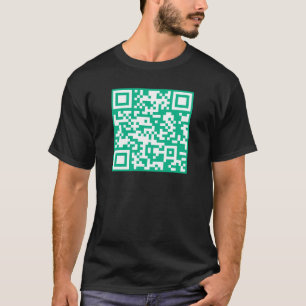 編集可能なQRコード 自分だけのQRコードを作成 ティールグリーン Tシャツ