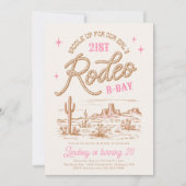 編集可能なRodeoバースデーパーティ招待状 招待状 (正面)