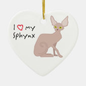 編集可能なSphynxクリスマス飾り セラミックオーナメント (正面)