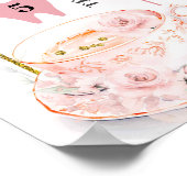 編集可能なTeaパーティー誕生日マイルストーン記号 ポスター (角)