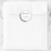 編集可能なTHANK YOU STCIKER ラウンドシール (バッグ)