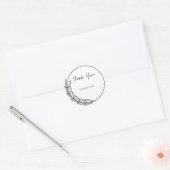 編集可能なTHANK YOU STCIKER ラウンドシール (封筒)