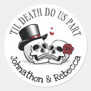 編集可能なTil Death Do Us Part 結婚's ラウンドシール